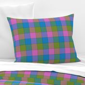 paneled tartan check - 6" - butterfly colors