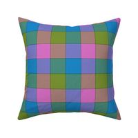 paneled tartan check - 6" - butterfly colors