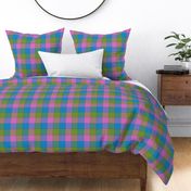 paneled tartan check - 6" - butterfly colors