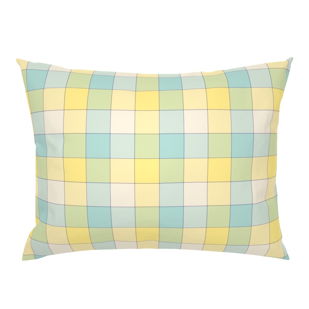 paneled tartan - 6" - pastel spring quilt