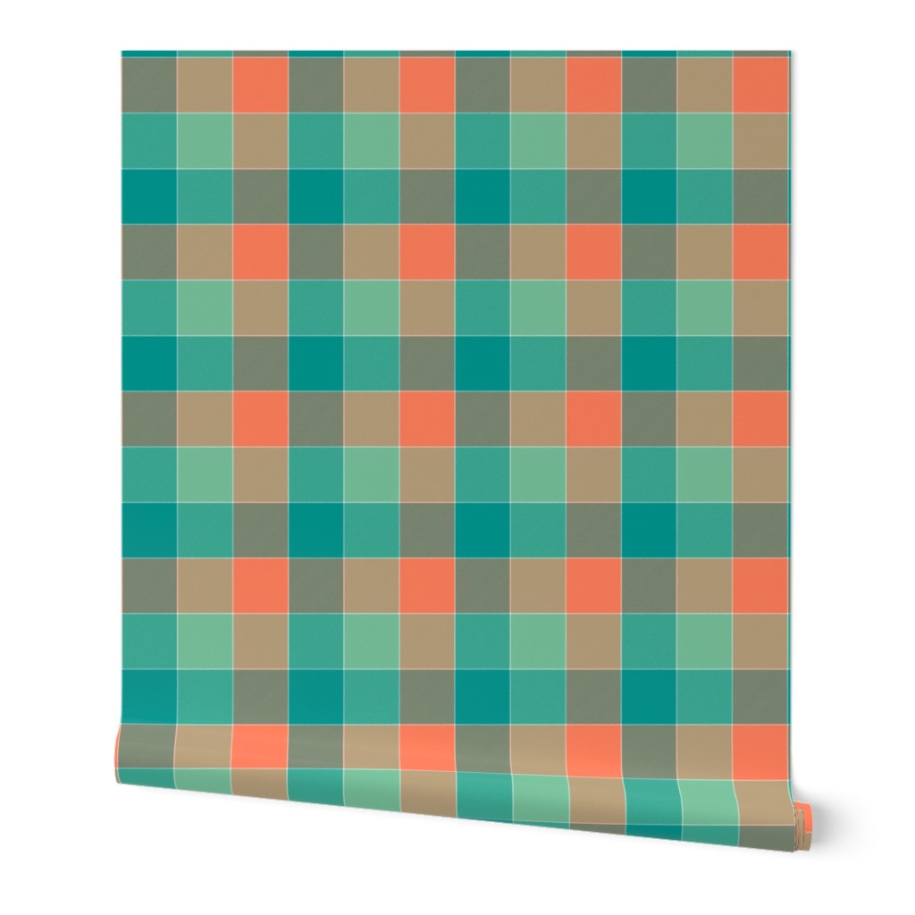 paneled tartan - 6" - retro surfing