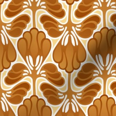 Leafy abstract in golden browns