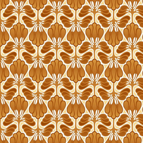 Leafy abstract in golden browns