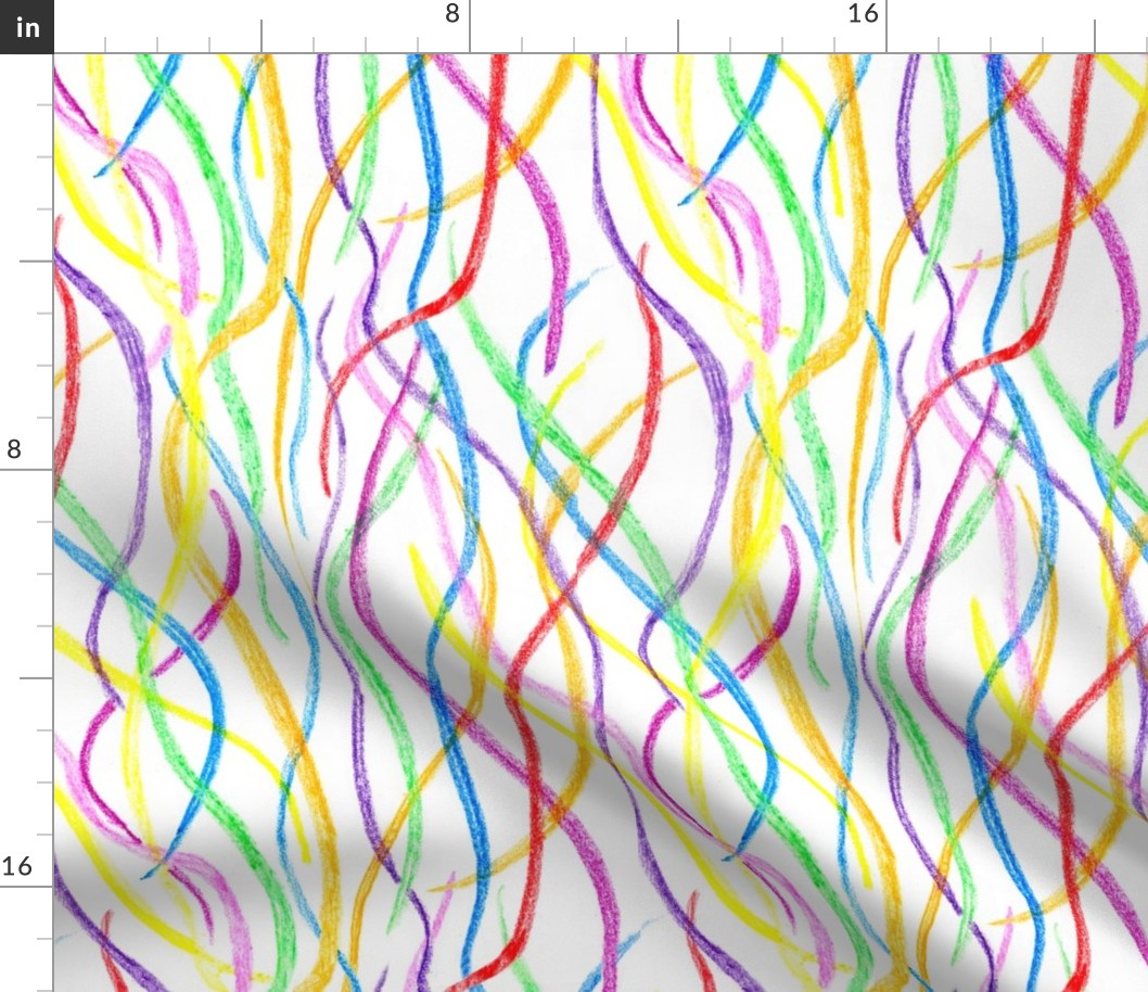 scribbling crayon lines