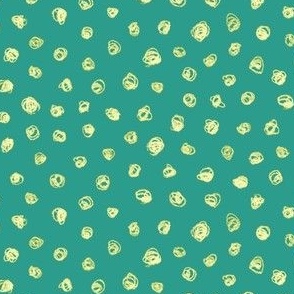 chalk polkadots - green tea on teal