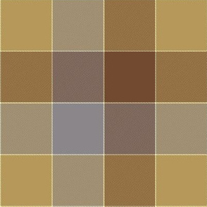 paneled tartan - 6" - summercolors browns