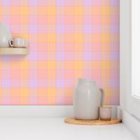 paneled tartan - 6" - sherbet pink