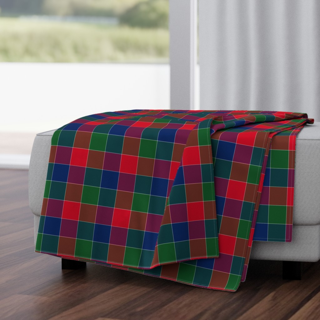 paneled tartan - 6" - winter berry