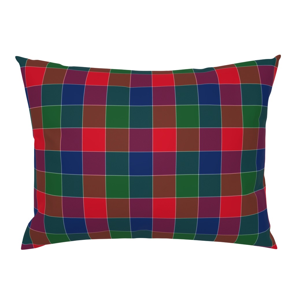 paneled tartan - 6" - winter berry