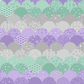 Scallop Sea (Purple and Mint)