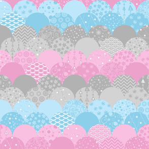 Scallop Sea (Pink and Blue)