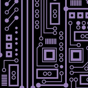 Evil Robot Circuit Board (Extra Large Purple)