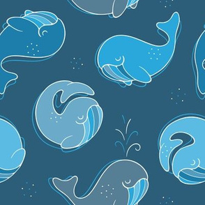 Happy Cute Whales