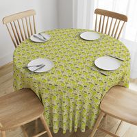 16-13P Yellow Green Apple Pie Gingham || Back to School Fruit Food Teacher Check American Lime Gray grey _Miss Chiff Designs