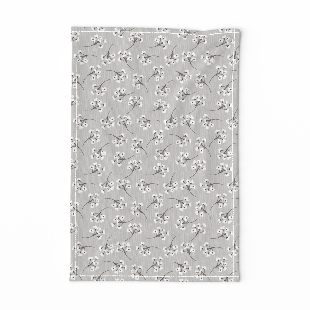 cottony forest heather blooms gray neutral flower design