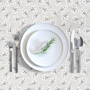 cottony forest heather blooms gray neutral flower design