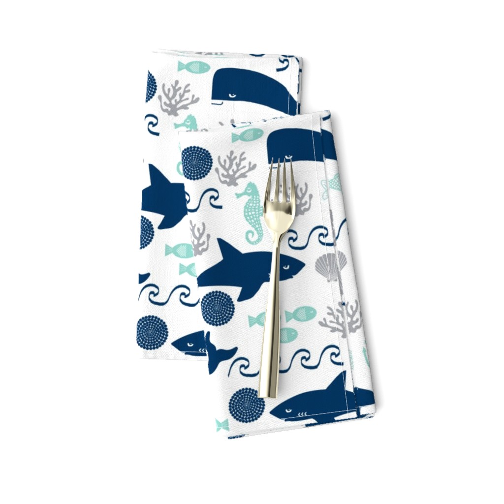 nautical fish and sharks fabric nautical ocean animals shark whale fabric