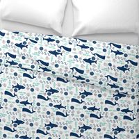 nautical fish and sharks fabric nautical ocean animals shark whale fabric