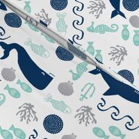 nautical fish and sharks fabric nautical ocean animals shark whale fabric