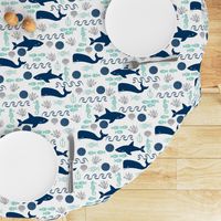 nautical fish and sharks fabric nautical ocean animals shark whale fabric