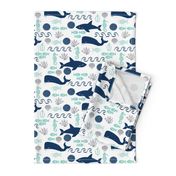 nautical fish and sharks fabric nautical ocean animals shark whale fabric