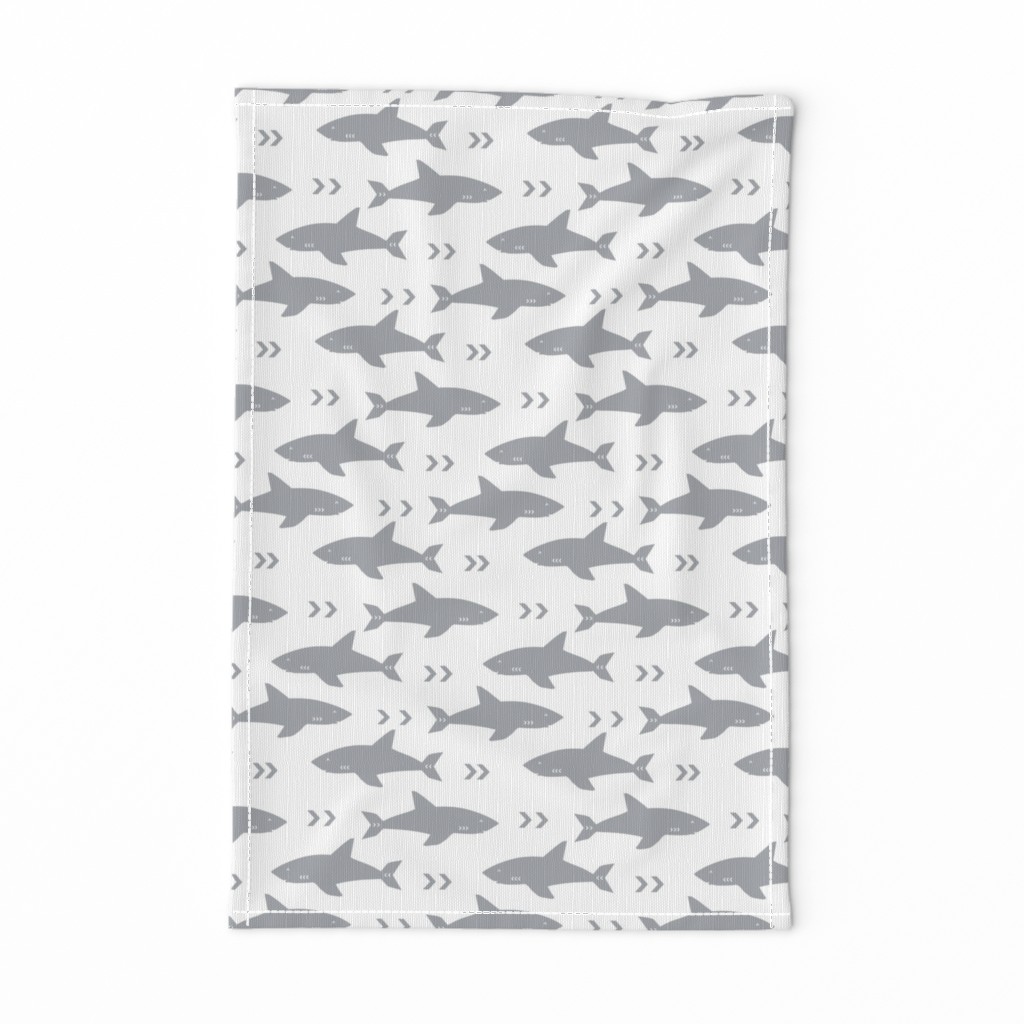 shark fabric grey fabric sharks boys nursery baby fabric shark decor shark week fabric sharks