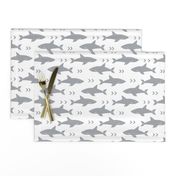 shark fabric grey fabric sharks boys nursery baby fabric shark decor shark week fabric sharks