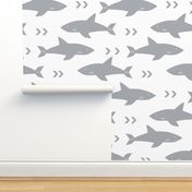 shark fabric grey fabric sharks boys nursery baby fabric shark decor shark week fabric sharks