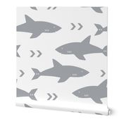 shark fabric grey fabric sharks boys nursery baby fabric shark decor shark week fabric sharks