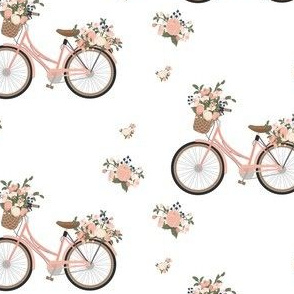 Pink Flowers and BIke