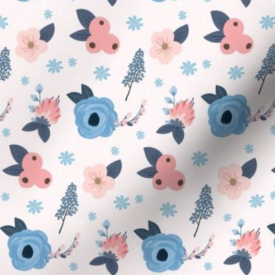 Pink and Blue Floral Fun