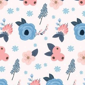 Pink and Blue Floral Fun