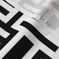 Basketweave Geometric in Black and White