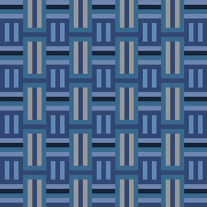 Boho Blue Geometric