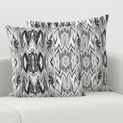 Tearful Ogre Bargello, Black, White and Grey, Large