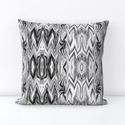 Tearful Ogre Bargello, Black, White and Grey, Large