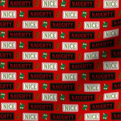 Christmas Naughty and Nice Santa List - Red