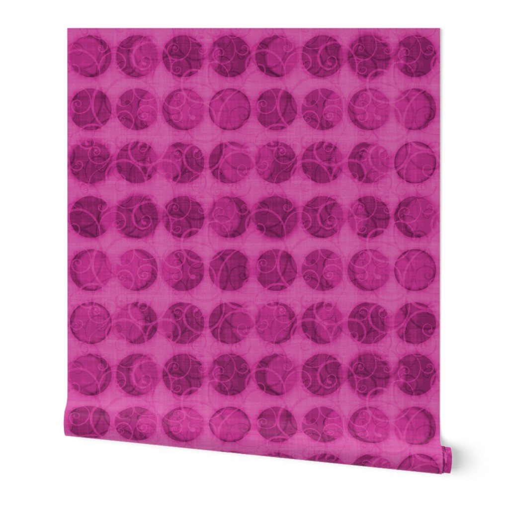 Solar Eclipse Swirls Light Hot Pink