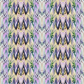 Tearful Ogre Bargello, Lavender, Yellow, Green, small