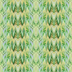 Tearful Ogre Bargello, Pastel Yellow, Blue, Green, small