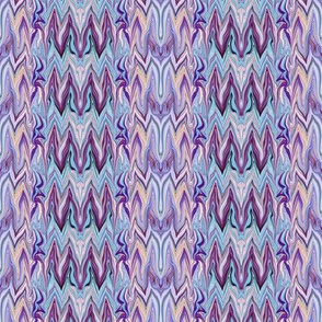 Tearful Ogre Bargello, Purple, Pink, Aqua and Lavender, Small