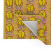 Peach Gold Periwinkle Lime Paisley_Miss Chiff Designs