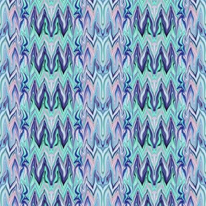 Tearful Ogre Bargello, Pastel Pink, Blue and Green,Small