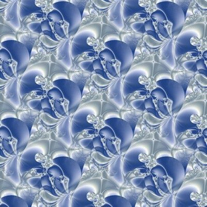 fractal blue and silver 