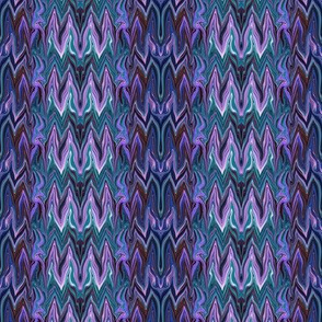 Tearful Ogre Bargello, Lavender, Teal and Burgundy Brown, small