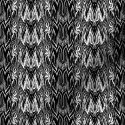 Tearful Ogre Bargello, Black and White, small