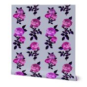 Lilac Pink rose // Magenta, lilac, vintage, Redoute Rose 