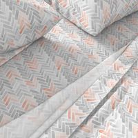 blush gray herringbone