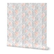 blush gray herringbone