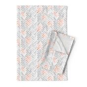 blush gray herringbone